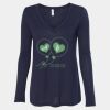 Women's Flowy Long Sleeve V-Neck Tee Thumbnail