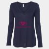 Women's Flowy Long Sleeve V-Neck Tee Thumbnail