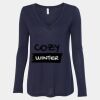Women's Flowy Long Sleeve V-Neck Tee Thumbnail