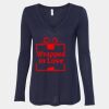 Women's Flowy Long Sleeve V-Neck Tee Thumbnail