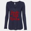 Women's Flowy Long Sleeve V-Neck Tee Thumbnail