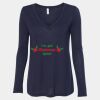 Women's Flowy Long Sleeve V-Neck Tee Thumbnail