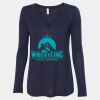 Women's Flowy Long Sleeve V-Neck Tee Thumbnail