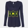 Women's Flowy Long Sleeve V-Neck Tee Thumbnail