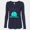 Women's Flowy Long Sleeve V-Neck Tee Thumbnail
