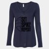 Women's Flowy Long Sleeve V-Neck Tee Thumbnail