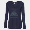 Women's Flowy Long Sleeve V-Neck Tee Thumbnail