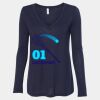 Women's Flowy Long Sleeve V-Neck Tee Thumbnail