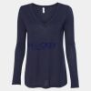 Women's Flowy Long Sleeve V-Neck Tee Thumbnail