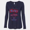 Women's Flowy Long Sleeve V-Neck Tee Thumbnail