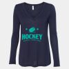 Women's Flowy Long Sleeve V-Neck Tee Thumbnail