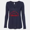 Women's Flowy Long Sleeve V-Neck Tee Thumbnail