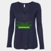 Women's Flowy Long Sleeve V-Neck Tee Thumbnail
