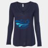 Women's Flowy Long Sleeve V-Neck Tee Thumbnail