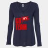 Women's Flowy Long Sleeve V-Neck Tee Thumbnail