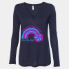 Women's Flowy Long Sleeve V-Neck Tee Thumbnail