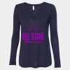 Women's Flowy Long Sleeve V-Neck Tee Thumbnail