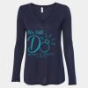 Women's Flowy Long Sleeve V-Neck Tee Thumbnail