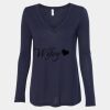 Women's Flowy Long Sleeve V-Neck Tee Thumbnail