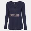 Women's Flowy Long Sleeve V-Neck Tee Thumbnail