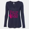 Women's Flowy Long Sleeve V-Neck Tee Thumbnail