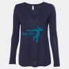 Women's Flowy Long Sleeve V-Neck Tee Thumbnail