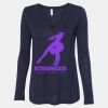 Women's Flowy Long Sleeve V-Neck Tee Thumbnail