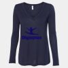 Women's Flowy Long Sleeve V-Neck Tee Thumbnail