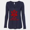 Women's Flowy Long Sleeve V-Neck Tee Thumbnail
