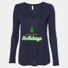 Women's Flowy Long Sleeve V-Neck Tee Thumbnail