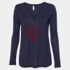 Women's Flowy Long Sleeve V-Neck Tee Thumbnail